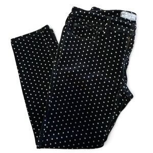 Free People Black and White Polka Dot Skinny Jeans